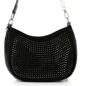 Stylish Black Studded Crossbody Bag